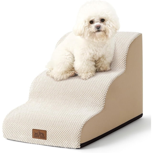 Dog Stairs for Small Dogs .” H Pet Step with Leakproof Cover High Density Foam Cat Ramp for Couch Sofa or Chair Lightweight Durable Comfort .x.x Step