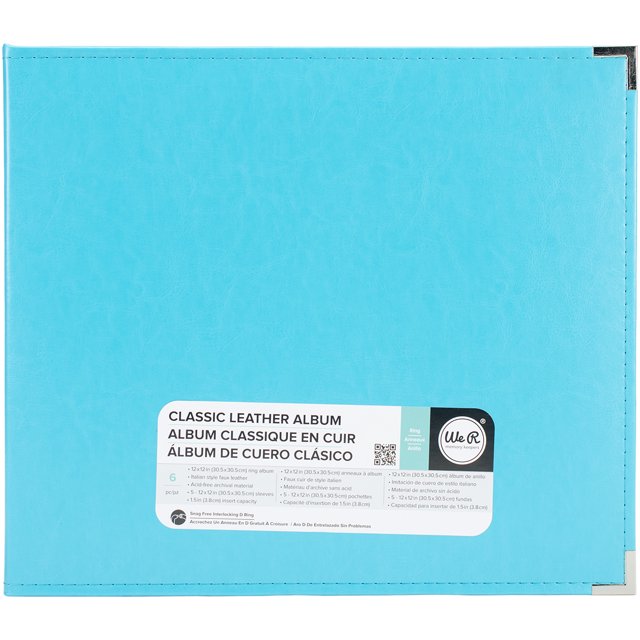 We R Album Classique en Cuir avec Anneau en D 12"X12 Pouces