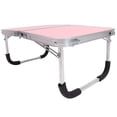 thumbnail image 4 of HLONK Outdoor Metal Table Small Corner Desk Side Tables Picnic Foldable Pink, 4 of 8