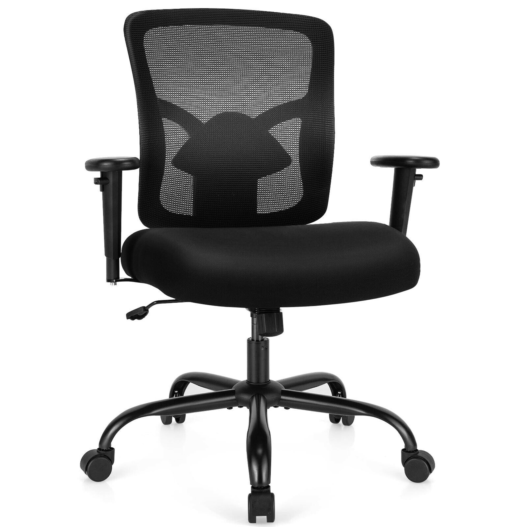 Gymax 400LBS Mesh Big & Tall Office Chair Swivel Task Chair w/ Lumbar Support