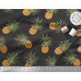 thumbnail image 2 of Soimoi Black Rayon Fabric Pine Fruits Print Sewing Fabric Yard 56 Inch Wide, 2 of 3
