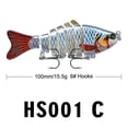 thumbnail image 1 of Feltree Luya Lures 15.5 Plastic Hard Lures 7 Knots Multi-segmented Fishing Lures Decoy Lures, 1 of 5