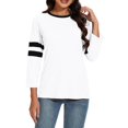thumbnail image 3 of Timegard Hauts pour Femmes Grande Taille Col Rond Manches 3/4 T-Shirts Confortables Tunique Décontractée pour Porter avec des Leggings, 3 of 4