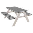 thumbnail image 3 of Picnic Tables for Outdoors Outdoor Courtyard Waterproof Table Cover Three Piece Picnic Table Cloth Back Flannel Elastic Table Cover Picnic Table Cover, 3 of 5