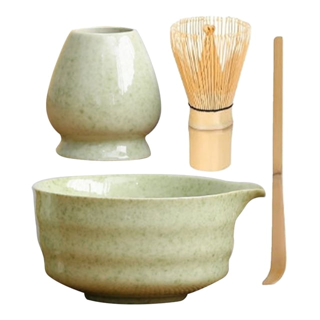 Classic Kitchen Accessories, Matcha Whisk Set 5PCS Matcha Set Includes Matcha Bowl with Spout Chasen Whisk with Ceramic Holder Matcha Matcha Kit for for Matcha Lovers