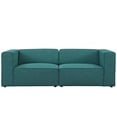 thumbnail image 3 of Modway Mingle 2-Piece Fabric Upholstered Loveseat in Teal Finish, 3 of 5