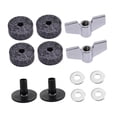thumbnail image 1 of Milaget 12 Pcs Accessoires de Remplacement pour Cymbales Installation Facile Tambour Cymbales s Pads Noir, 1 of 9