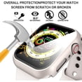 thumbnail image 4 of KOMI 2-Pack for Apple Watch 40mm Screen Protector Case,for iWatch Series 8/7/6/5/4/Series SE/SE 2 40mm Protection Cover All-Around Tempered Glass Screen Protector Case Ultra-Thin - Starlight, 4 of 5