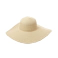 thumbnail image 1 of WZXFASHION Summer Solid Color Fashion Rhinestone14cm Oversized Sun Hat Ladies Beach Hat Travel Foldable Hat Clothing Shoes & Accessories White2 One Size, 1 of 3