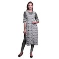 thumbnail image 1 of Bimba Kurti Droite Décontractée Imprimée Haut à Manches 3/4 Longue Kurta Robe pour Femmes, 1 of 6
