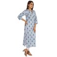thumbnail image 2 of Moomaya Kurti Longue Imprimée pour Femmes Manches 3/4 Coton Été Tunique Ethnique Kurta, 2 of 8