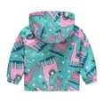 thumbnail image 3 of Toddler Winter Coat Cute Animal Printed Solid Color Lightweight Coat Windproof Coats Spring Jacket 2-3 Years Kids Clothes, 3 of 4