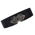 thumbnail image 4 of letairis Robe Rétro pour Femme à Grand Ceinture Élastique à la Taille Extensible avec Boucle Ceinture Noire, 4 of 6