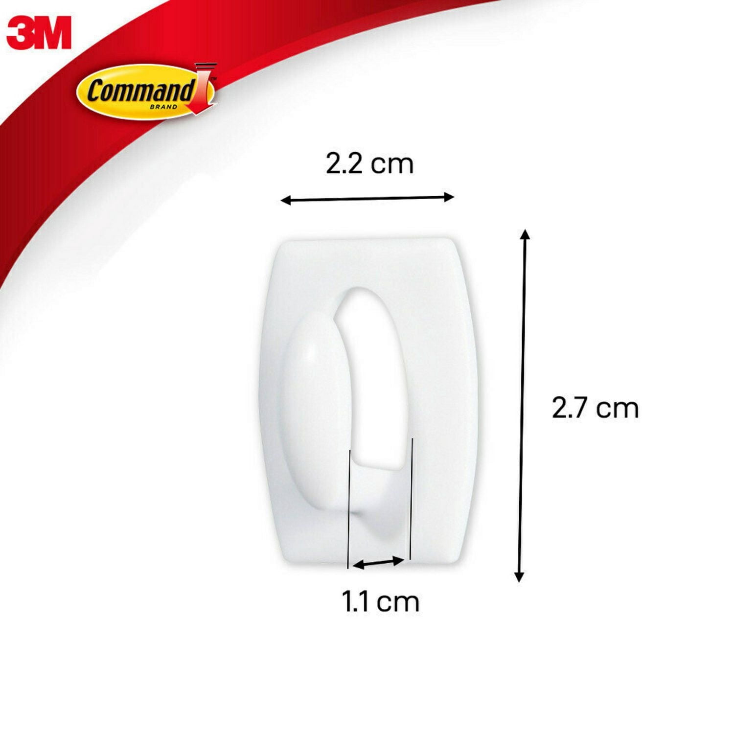 Command Mini Hooks 17006C, White, 12 Hooks, 16 Adhesive Strips