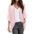 thumbnail image 1 of 2025 Cardigan Ouvert Long Transparent à Manches Courtes pour Femmes, Cardigan en Mousseline à devant Ouvert pour Femmes, Haut Cardigan d'Automne, 1 of 4