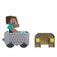 thumbnail image 4 of Minecraft Wagonnet télécommandé, Steve, cascade, turbo boost, lumières, 4 of 6