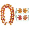 thumbnail image 2 of Indoor Outdoor Decor Easy to Shape Fall Maple Leaves Garland 78Inch Artificial Maple Autumn Garland Hanging Fall Vines Table Decorations Front Door Fall Decor Thanksgiving Decorations Decor Outside, 2 of 8