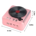 thumbnail image 3 of RXIRUCGD Haut-Parleur Bluetooth Lecteur de Disques Subwoofer Sans Fil Haut-Parleur Rétro Mini Haut-Parleurs Portables Cadeaux de Noël pour Femmes Filles, 3 of 7