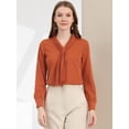 thumbnail image 3 of INSPIRE CHIC Chemise Élégante pour Femme de Travail/bureau à Manches Longues Plissée à Col Noué, 3 of 6