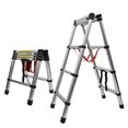 thumbnail image 1 of 1.4M+1.4M Thickened Aluminum Alloy Telescopic Ladder Multi-purpose Herringbone Ladder Portable Home Folding Engineering Ladder ,Long Lasting, 1 of 6