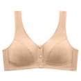 thumbnail image 4 of Timegard Front Closure Bras for Women Button Full Coverage High Support Breathable Comfort Wireless Bras, 4 of 5