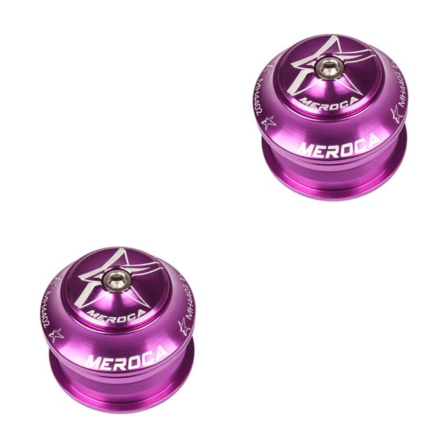 Transemion Vélo avant Fourche Casque de Roulement Étanche pour 44mm Diamètre Intérieur Tête Tube Cadre Violet 2Set