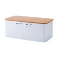 thumbnail image 2 of Wzzjkit Food Storage Containers with Lids, Kitchen Wooden Lid Baking Breads Storage Box Food Tightness Dusts Storage Boxes Excellent Quality Ceramic Material, Cereal Containers Storage, 2 of 6
