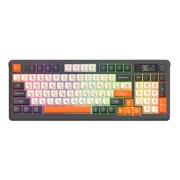 Miulika Russian Mechanical Gaming Keyboard PBT Keycaps 38.5x14.5cm Wireless Keyboard black orange