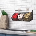 thumbnail image 1 of Birdeem Wall Mounted Spice Rack Organizer,No Punch Hanging Basket for Kitchen Storage,Garlic Ginger Basket with Multiple Compartments and Space Saving Design,Dimensions 14.2 X 5.9 X 3.1 Inches, 1 of 9