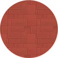 thumbnail image 1 of Ahgly Company Tapis d'Intérieur Ronds Transitionnels Lavables à la Machine Orange Rouge Orange, 4 Pieds Rond, 1 of 7