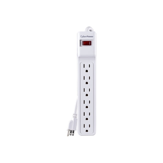 CyberPower CSB606W - Essentiel - Parasurtenseur - AC 125 V - Connecteurs de Sortie : 6 - Blanc