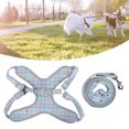 thumbnail image 4 of Pet Harness Leash Set, Polyester Cotton Adjustable Soft Pet Reflective Training Vest  For Training For Puppy Blue, 4 of 8
