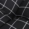 thumbnail image 3 of vidaXL Garden Bench Cushion Black Check Pattern 120x50x7 cm Fabric, 3 of 4