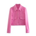 thumbnail image 4 of EGNMCR Veste à Manches Longues pour Femmes, Sans Capuche, Décontractée, Mode, Hiver, Chaude, 4 of 5