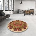 thumbnail image 4 of Ahgly Company Machine Washable Indoor Rectangle Transitional Yellow Orange Area Rugs, 5' x 8', 4 of 7