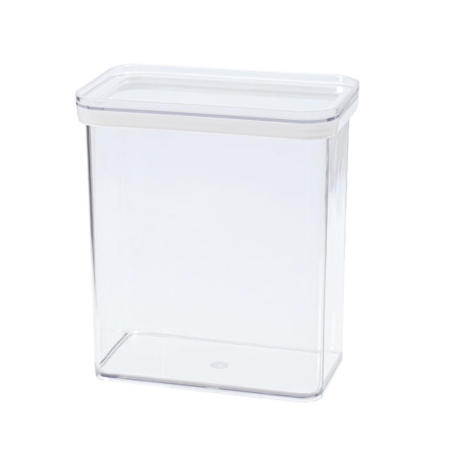 Lksixu Airtight Cereal Storage Container With Lids, Clear 2.4L Airtight Kitchen Food Storage Container For Grain,, Flour, Rice, Nut, Snacks Storage Bins Organizers and Storage