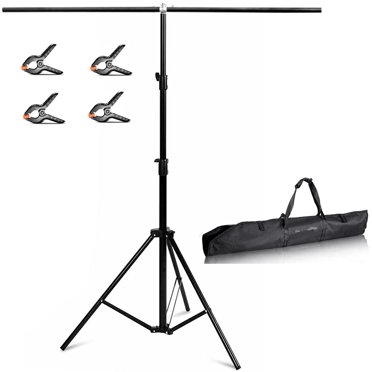 Duramex (TM) Support de Fond Photo en Forme de T 1,5x2 m avec 4 Pinces et Sac de Transport