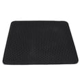 thumbnail image 2 of Cat Litter Box Mat, Less Waste Double Layer Scatter Control EVA Cat Litter Mat  For Cat Litter Box Black,Grey, 2 of 8