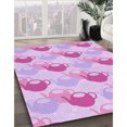 thumbnail image 3 of Ahgly Company Tapis d'Intérieur Lavable en Machine Carré Transitionnel Fleur Rose, 4 Pieds Carré, 3 of 7