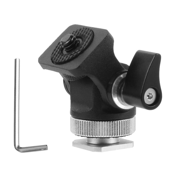 Hot Flash Shoe Mount Adapter Aluminum Alloy for LED Fill Light DSLR Camera hand twist