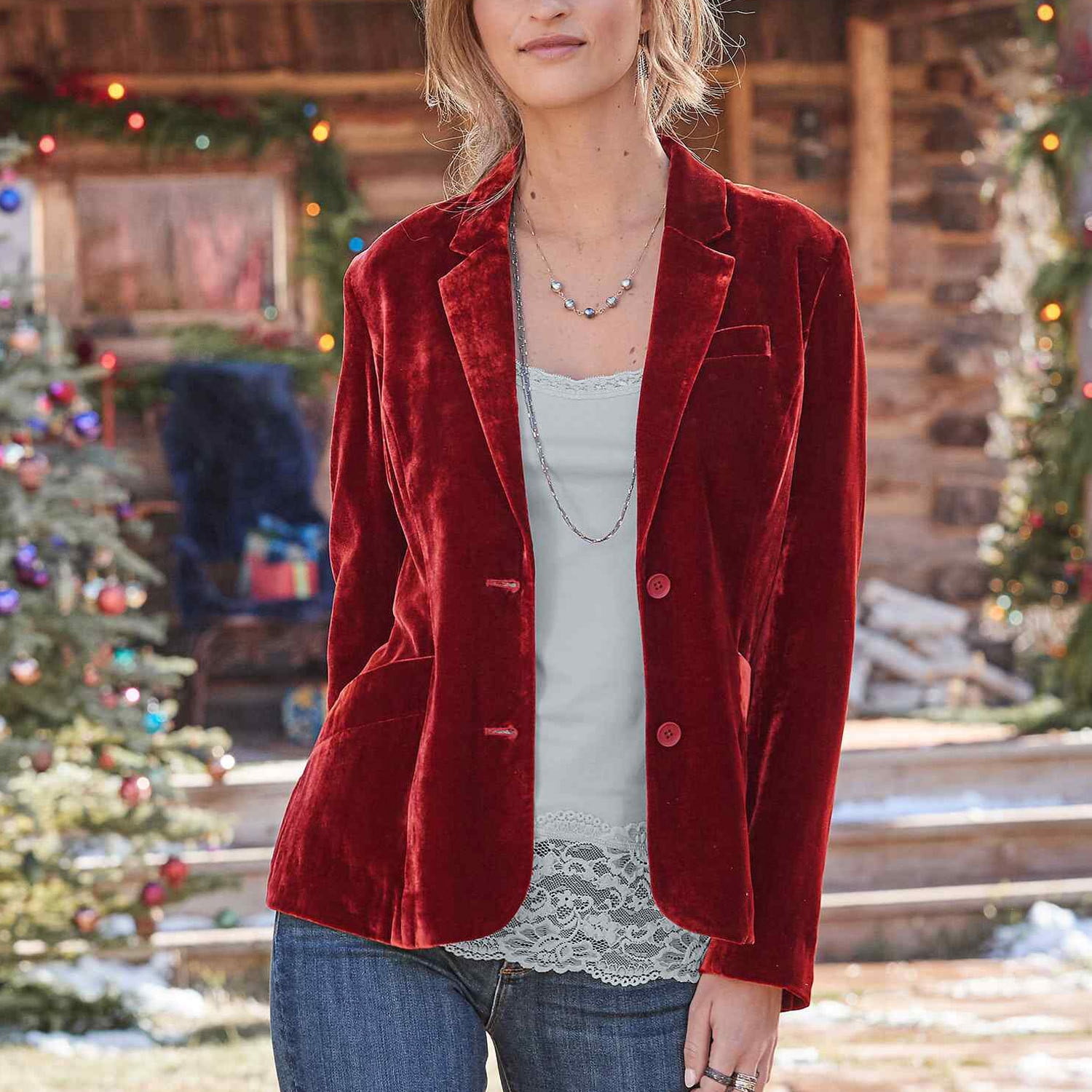 Mikilon Veste Cardigan à Manches Longues en Velours Rétro pour Femmes ...