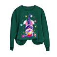 thumbnail image 2 of EGNMCR T-Shirt Imprimé de Pâques T-Shirts Graphiques pour Femmes Chemises pour Femmes Journée de Pâques Chandail à Capuchon Imprimé à Col Rond pour Femmes Haut à Manches Longues T-Shirts pour Femmes, 2 of 3