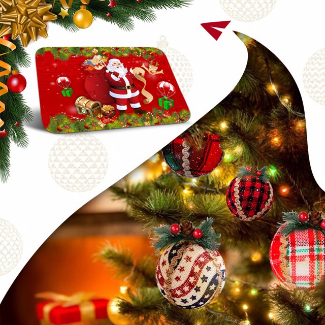 kurtrusly Christmas Bathroom Shower Mat Xmas Santa Claus Printed Toilet Absorbent Non Slip Bathing Rugs Household Decor, Type 13