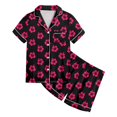 thumbnail image 4 of Little Girls' Pajama Sets Graphic Print Button Down Tops Set Casual Pajamas Set Girls Pjs Size 6T, 4 of 5