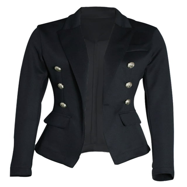 Ladies Double-Breasted Suit Jacket Slim Slimming Suit Office Daily Outfit