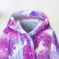thumbnail image 4 of Splozh Boys Robe Childrens Flannel Robe Cartoon Print Home Fleece Bathrobe for Boys and Girls with Pockets Purple,9-10 Years, 4 of 6