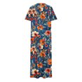 thumbnail image 4 of Ovzne Robes pour Femmes Robe pour Femme Robe Unie Ample Décontractée Mode Robe à Manches Longues Robe à Col à Manches Longues pour Femmes Robe pour Femmes à Manches Longues Imprimée Liquidation, 4 of 7