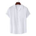 thumbnail image 5 of Men's Casual Linen Shirt - Cuban Collar, Button Down, Breathable Material, Perfect for Summer & Vacation, 5 of 5