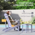 thumbnail image 4 of Outsunny Classic Adirondack Chair with Cup Holder for Backyard Grey, 4 of 10