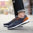 thumbnail image 4 of XZNGL Chaussures de Course Lacets de Chaussures pour Espadrilles Hommes Mode Décontractée à Lacets Cuir Sport Chaussures de Course Respirantes Espadrilles, 4 of 8